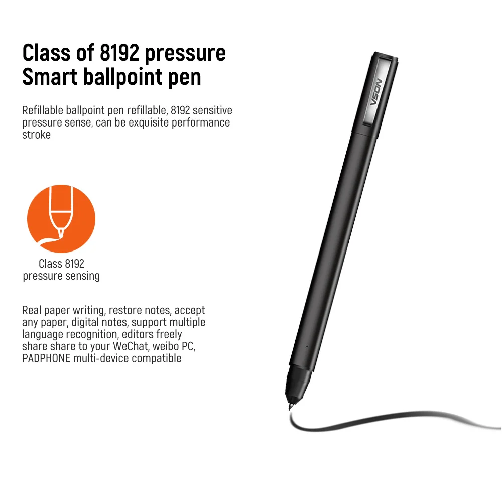

Graphics Tablet Pen Battery-free 8192 Levels Pressure Passive Stylus Pen only for Graphics Tablet WP9623