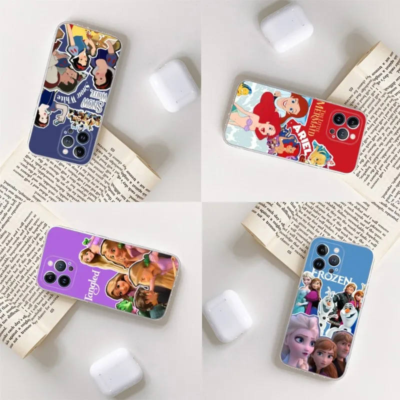Чехол для телефона с принцессой Disney чехол Iphone 14 Pro 11 12 Max Mini 6 6s 7 8 Plus X XR XS SE2020 хит