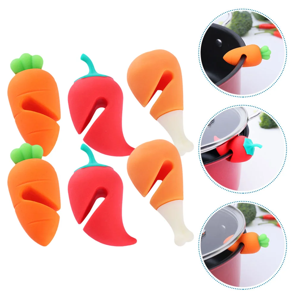 

Boil Spill Lifters Stoppers Proof Lid Pot Stopper Silicone Restaurant Lifter Vivid Cartoon Kitchen Over