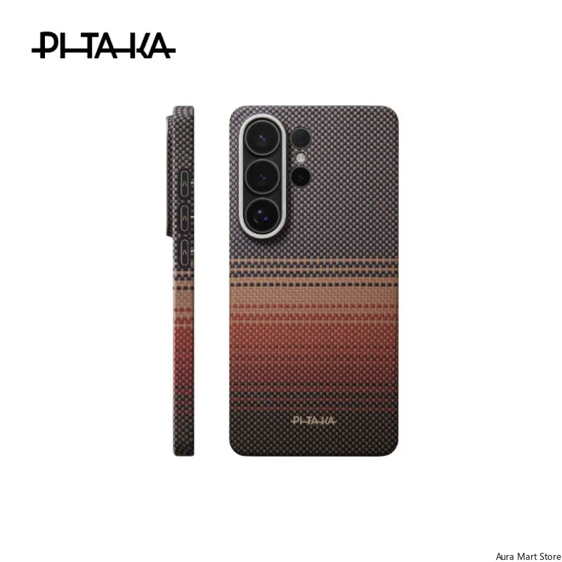 Фото [Оригинальный] Чехол PITAKA из углеродного волокна и кевлара для Samsung S26 Ultra с поддержкой беспроводной зарядки, задняя крышка для телефона №4