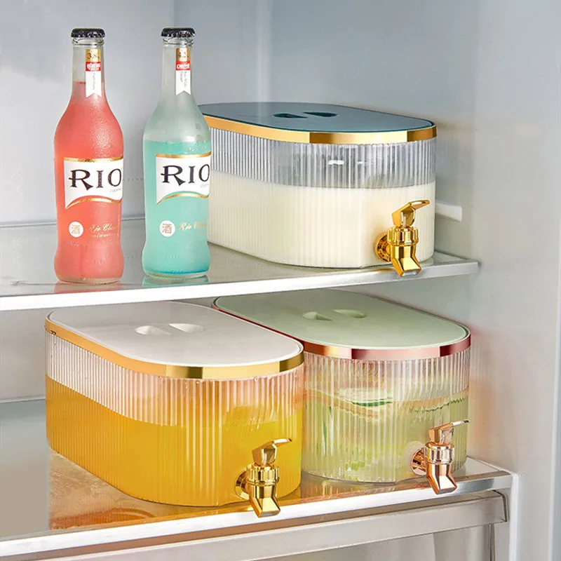 

Refrigerator Cold Kettle with Faucet Large Capacity Leakproof Portable Summer Beverage Kettle Cold Water Fruit Tea Bucket 2022