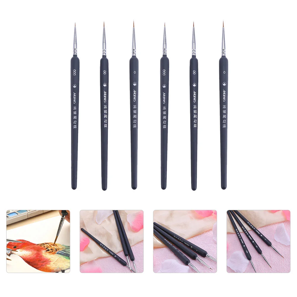 

Brush Painting Brushes Pen Watercolor Oil Drawing Acrylic Miniature Nail Fine Artists Mini Artist Line Tiny Set Pens Color