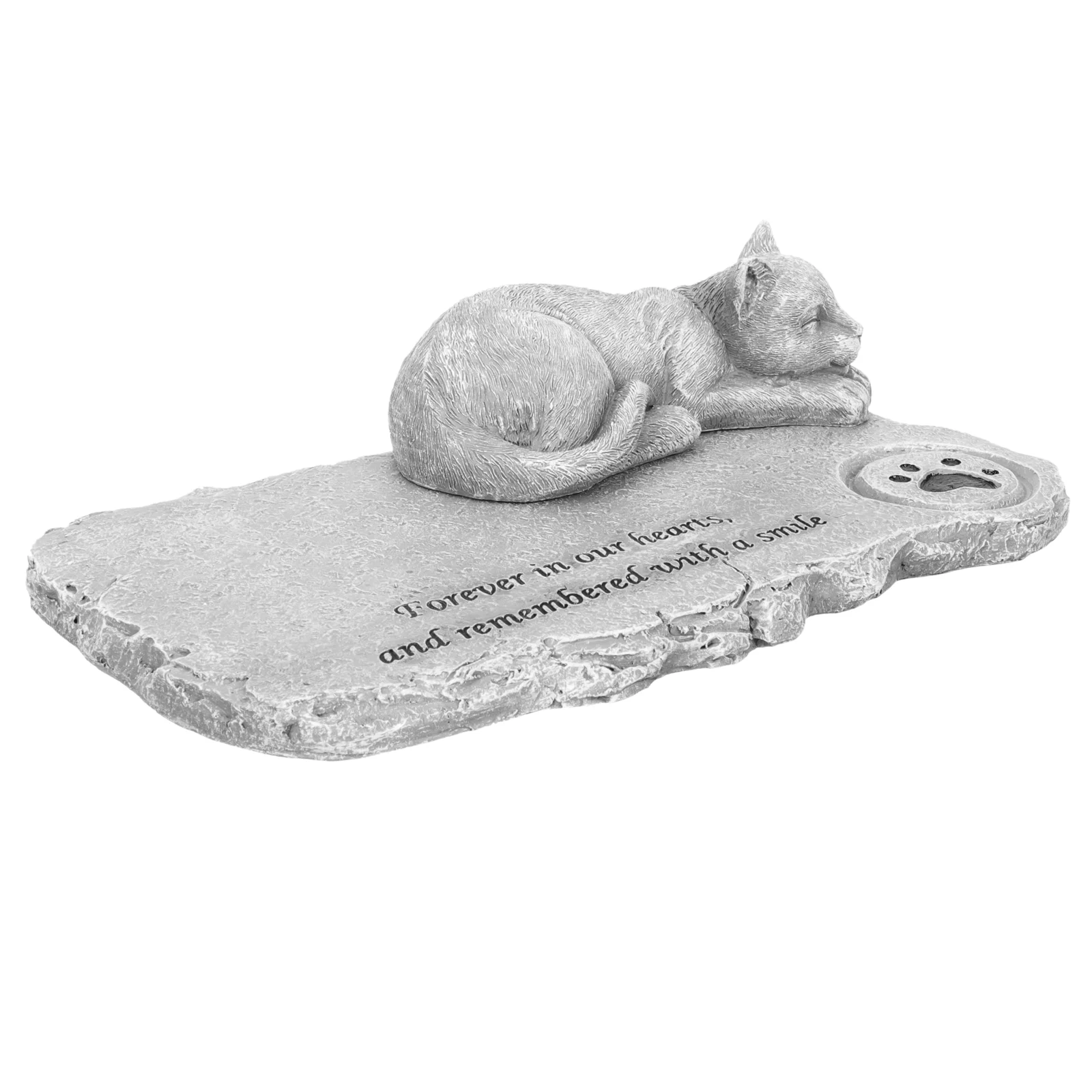 

Cat Memorial Pet Tombstone Stone Grave Marker Dog Garden Stones Gifts Sympathy Backyard Markers Figurine Sculpture Keepsake Loss