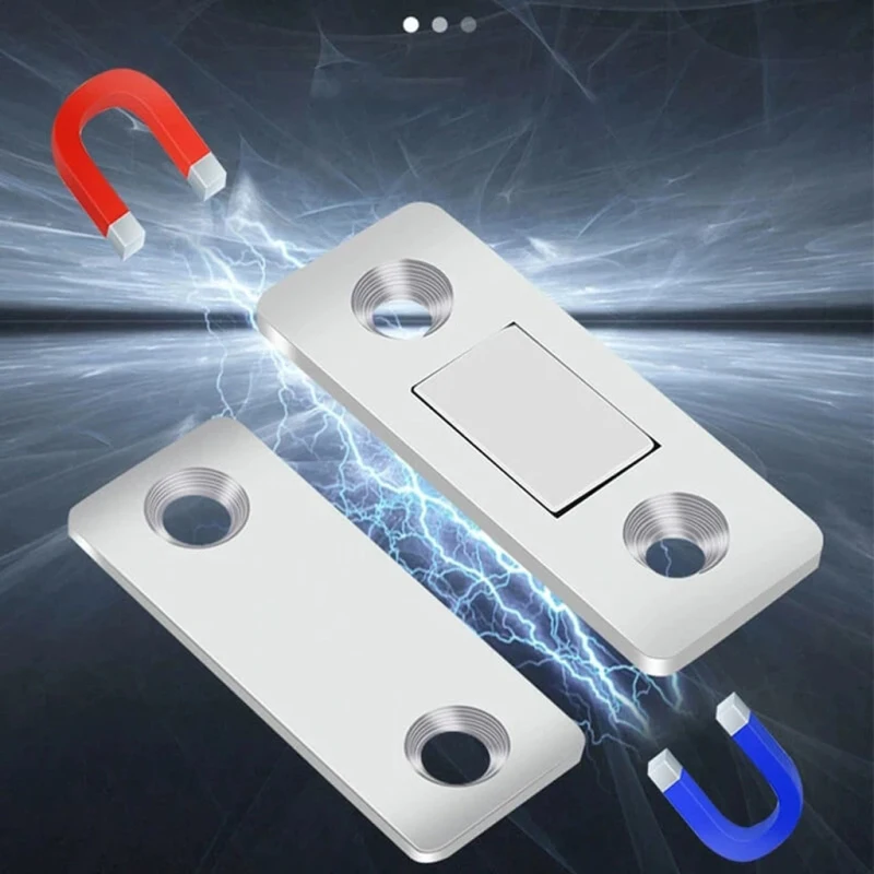 

Strong Door Closer Magnetic Door Catch Punch-free Invisible Cabinet Catches Furniture Door Cabinet Wardrobe Closer Hardware