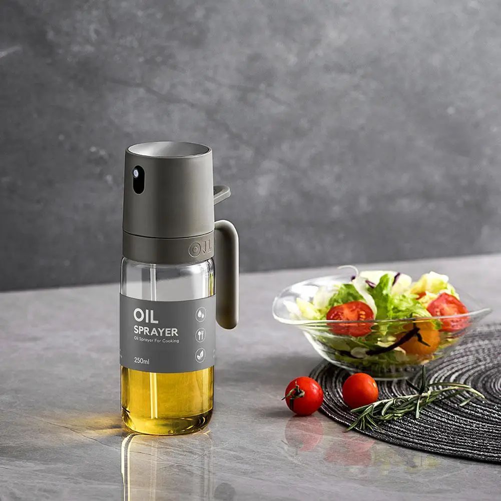 

250ml Glass Oil Bottle Gravity Lid-spout Opens And Closes Automatically Detachable Ergonomic Dispenser For Kitchen Accesscr A8q6