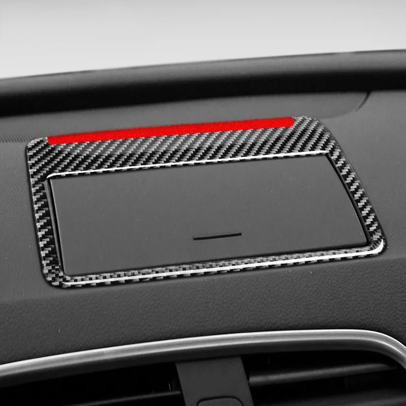 

Car styling For Audi Q3 Carbon Fiber Sticker Central Control Dashboard Navigation Frame Cover Trim auto Sticker 2013-2018