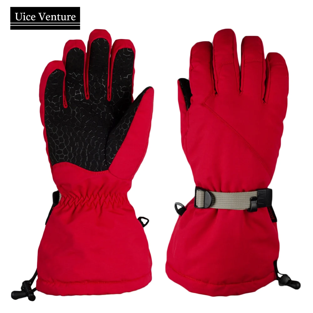 Winter Snowboard Ski Gloves  Waterproof Mittens Oxford Cloth Velvet Non-slip For Motorcycle Cycling Fleece Warm Snow Gloves
