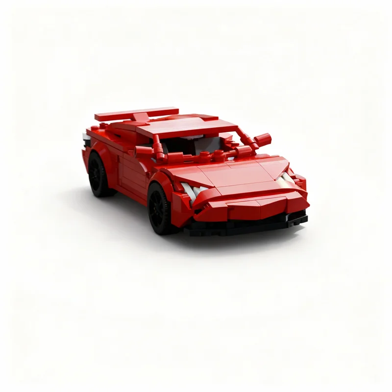 Фото 527 деталей MOC City Champions Lamborghini Aventador БЕСПЛАТНЫЙ конструктор-модель, игрушка, рождественский подарок, архитектурная идея, подарок на день рождения №2