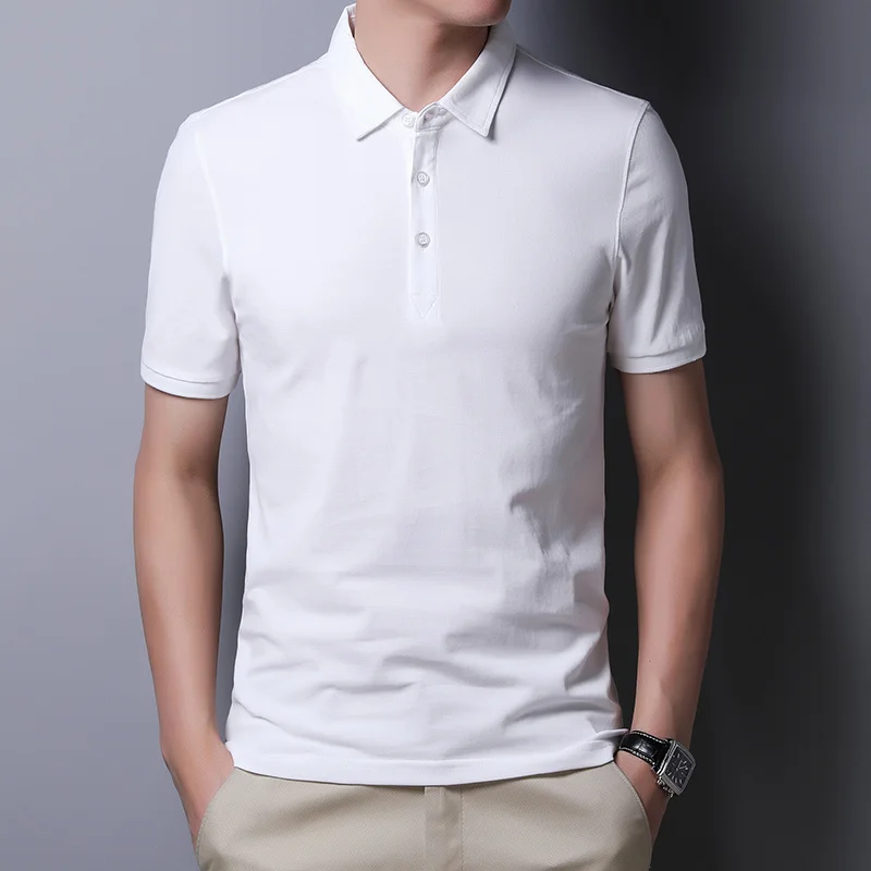 

Summer Men's Polo Shirt Korean Style Trend Solid Casual Short Sleeve T-shirt Men Polos