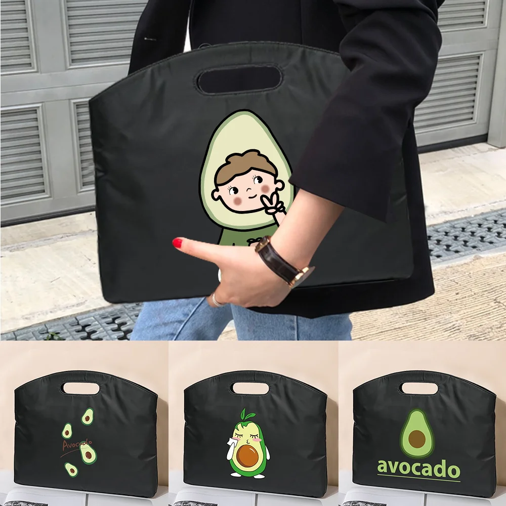 Business Office Briefcase Handbag Avocado Print Tote Computer Case Sleeve Laptop Bag Casual Unisex File Conference Document Bag
