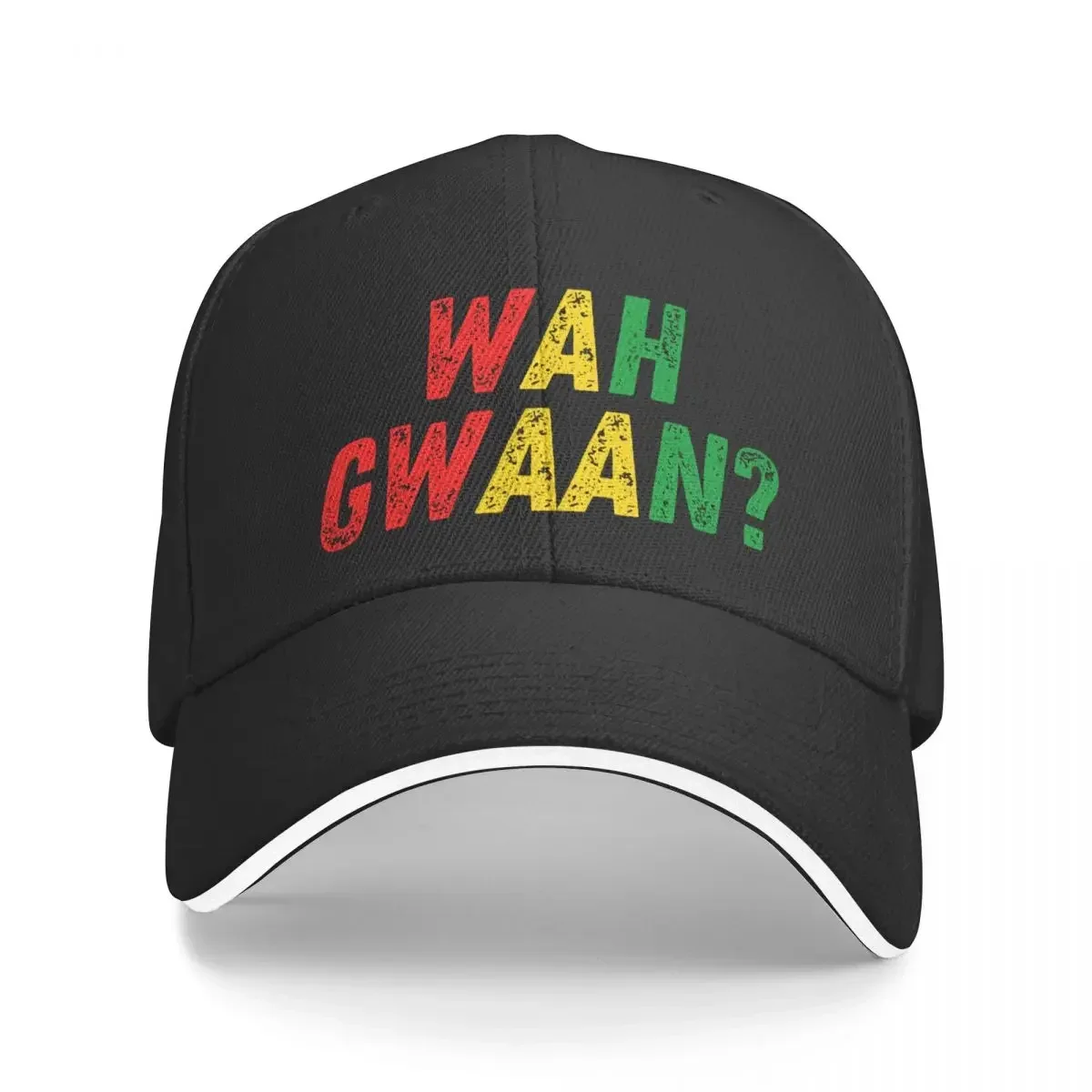 Wah Gwaan Ямайский Patois Slang for What's up Reggae Rasta Colors Бейсбольная кепка модная чайная шляпа
