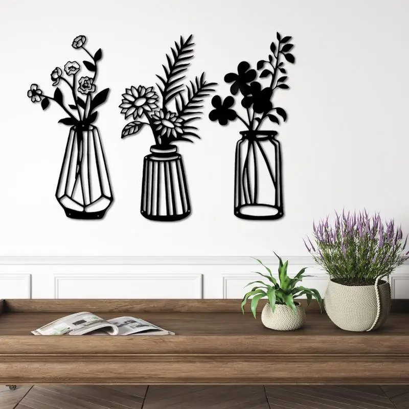 

Metal Flower Wall Decor Lightweight And Delicate Metal Flower Wall Silhouette Metal Wall Sculpture For Patio Balcony Bedroom