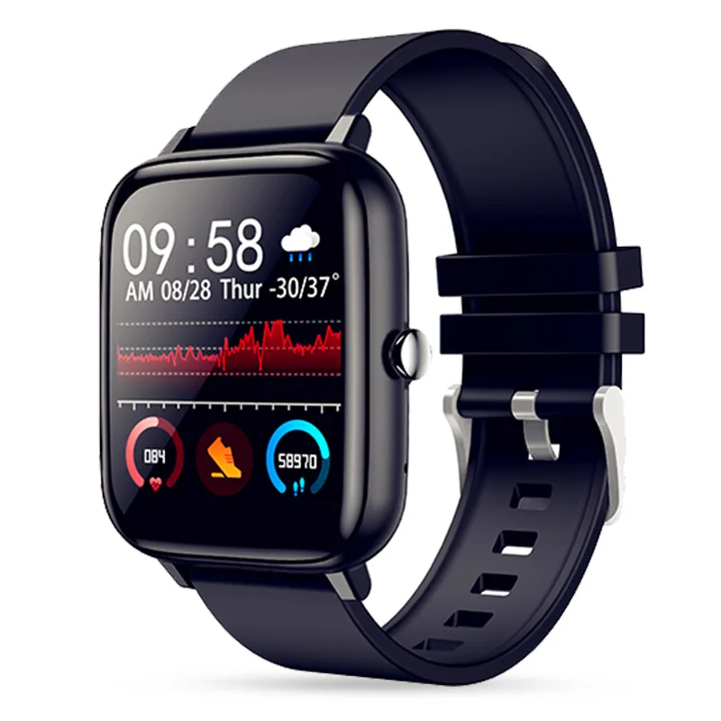 New 2022 Sports Smart Watch P6 for Women Men Fitness Heart Rate Monitor Waterproof Bluetooth Smartwatch Business for Android IOS
