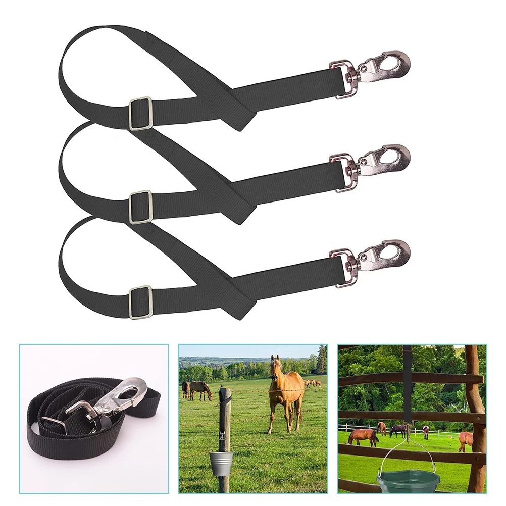 

3 Pcs Reusable Bucket Hanger Portable Commode Hook Hanging Feeder Hanger Nylon Bucket Strap Heavy Duty Clothes Rack