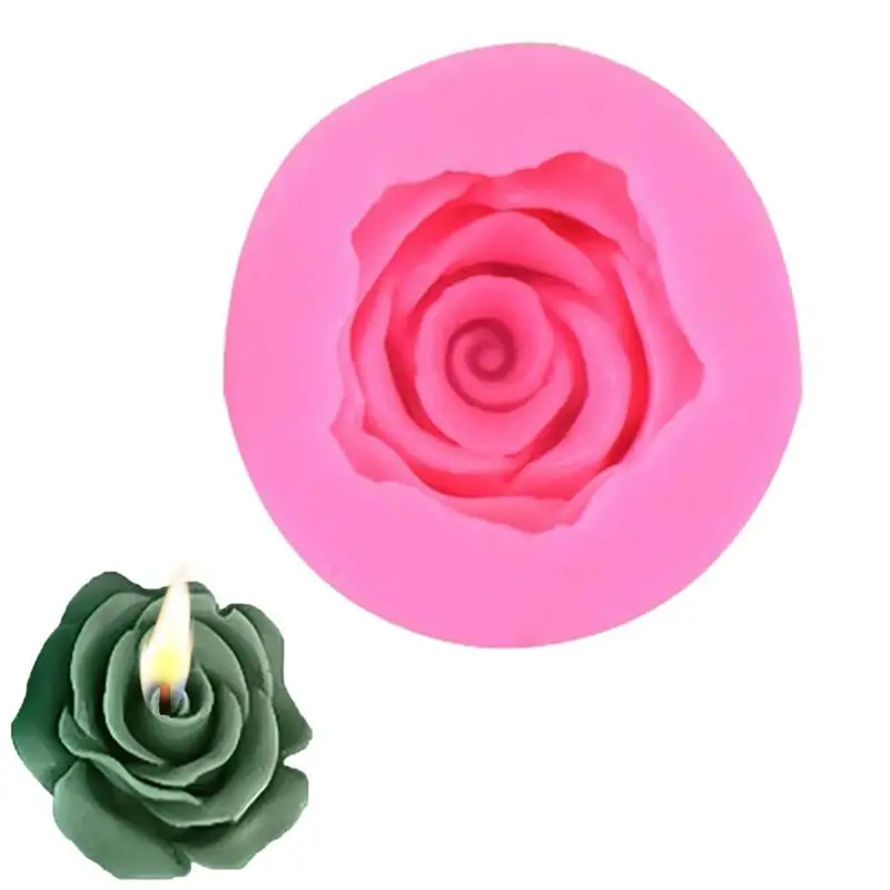 

3D Flower Rose Silicone Fondant Cake Mold Soap Jelly Mousse Chocolate Decoration Baking Tool Moulds Reusable Material 2022 New