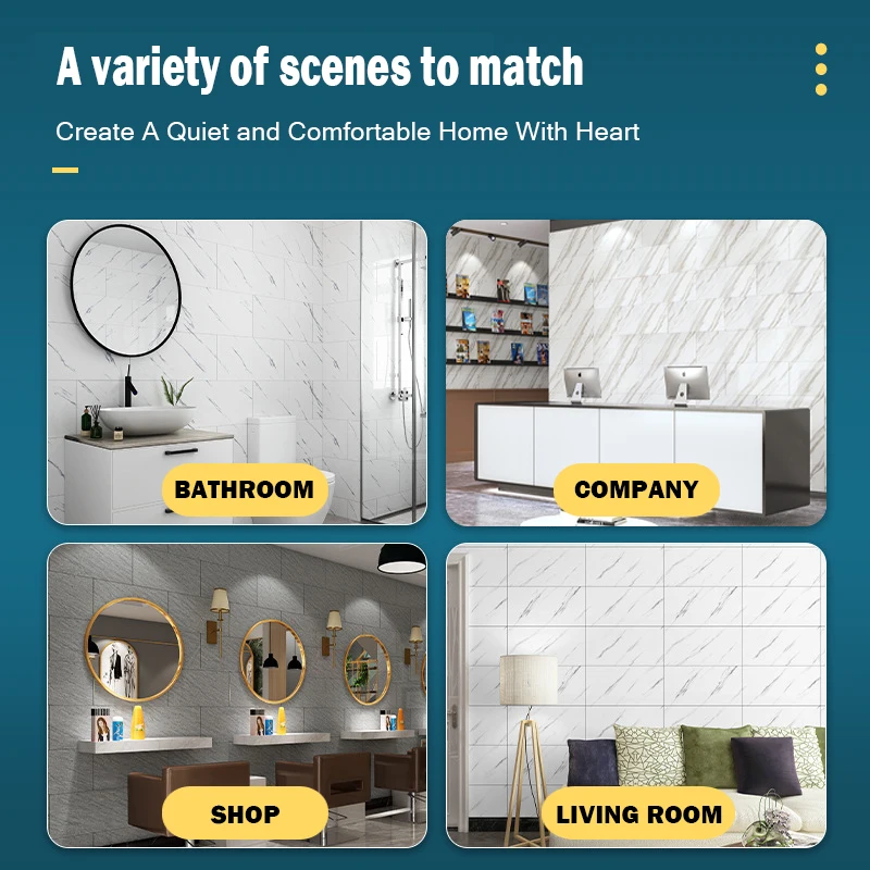 Совершенно новые Имитационные мраморные плитки самоклеящиеся наклейки для