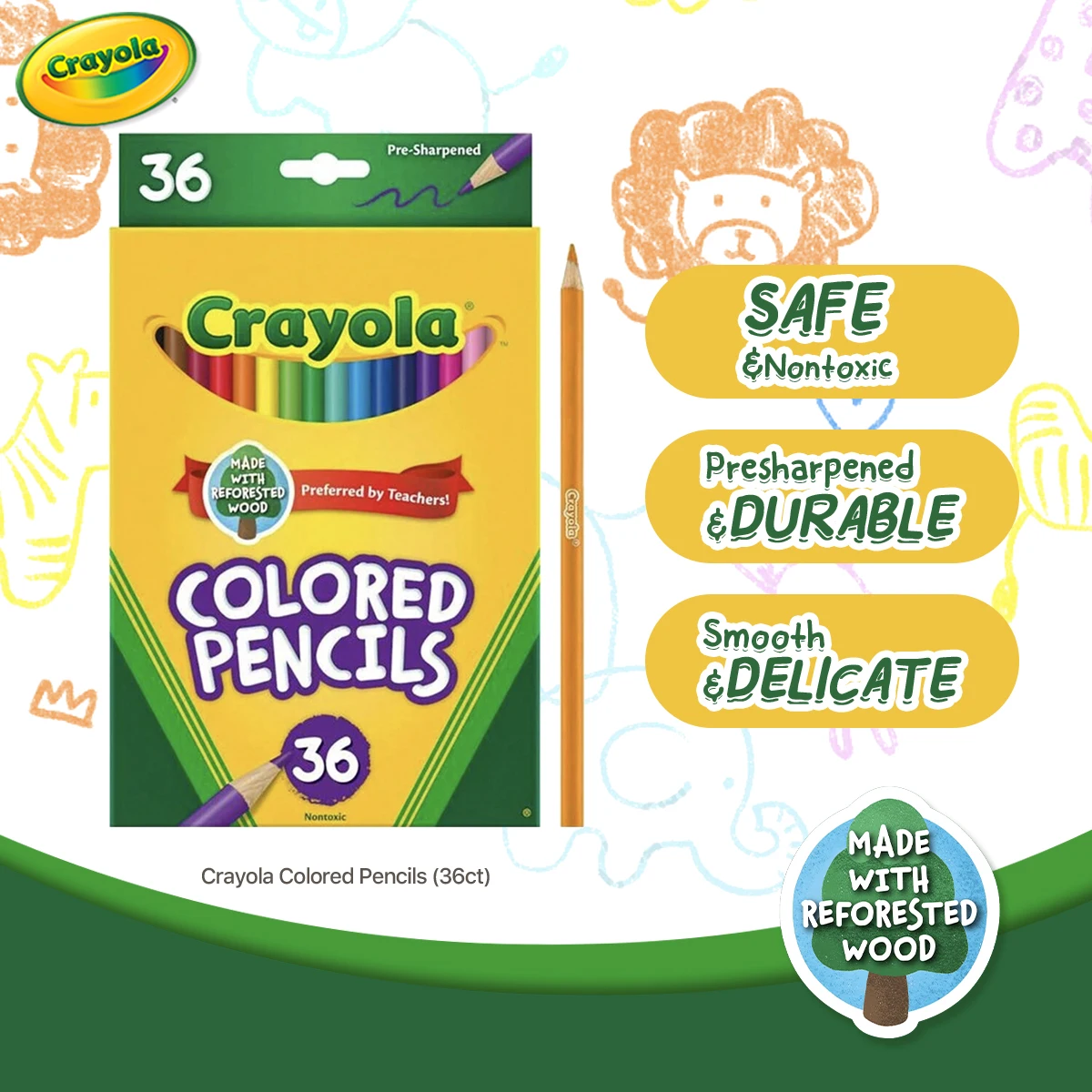 Crayola 36 цветные карандаши (длинные) товары для рисования игрушки шт./коробка