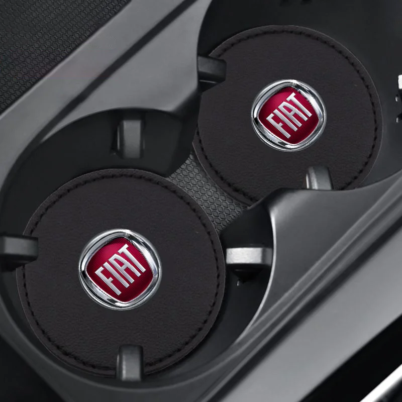 

2 шт. автомобильные подставки для чашек с прорезями для воды, нескользящий коврик, водонепроницаемый коврик для Fiat Panda Freemont Linea Strada Ducato Egea Croma Abarth