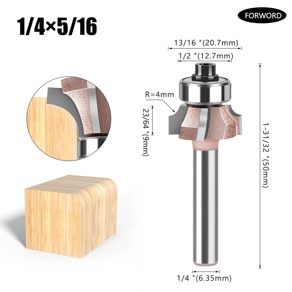 Набор фрез JGZUI из сплава вольфрама и кобальта 4-зубые 1/4