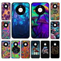 trippy psychedelic mushrooms phone case for huawei nova 7 se 5 3i 3e 3 2 5i mate 10 20 lite 30 40 pro 20x 9 cover