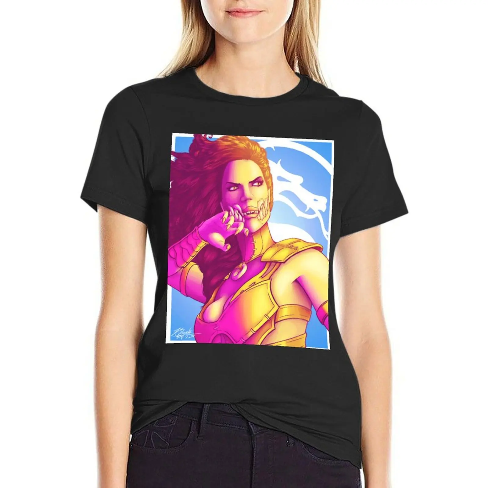 Женская футболка Mileena - Empress of Outworld модные корейские Топы