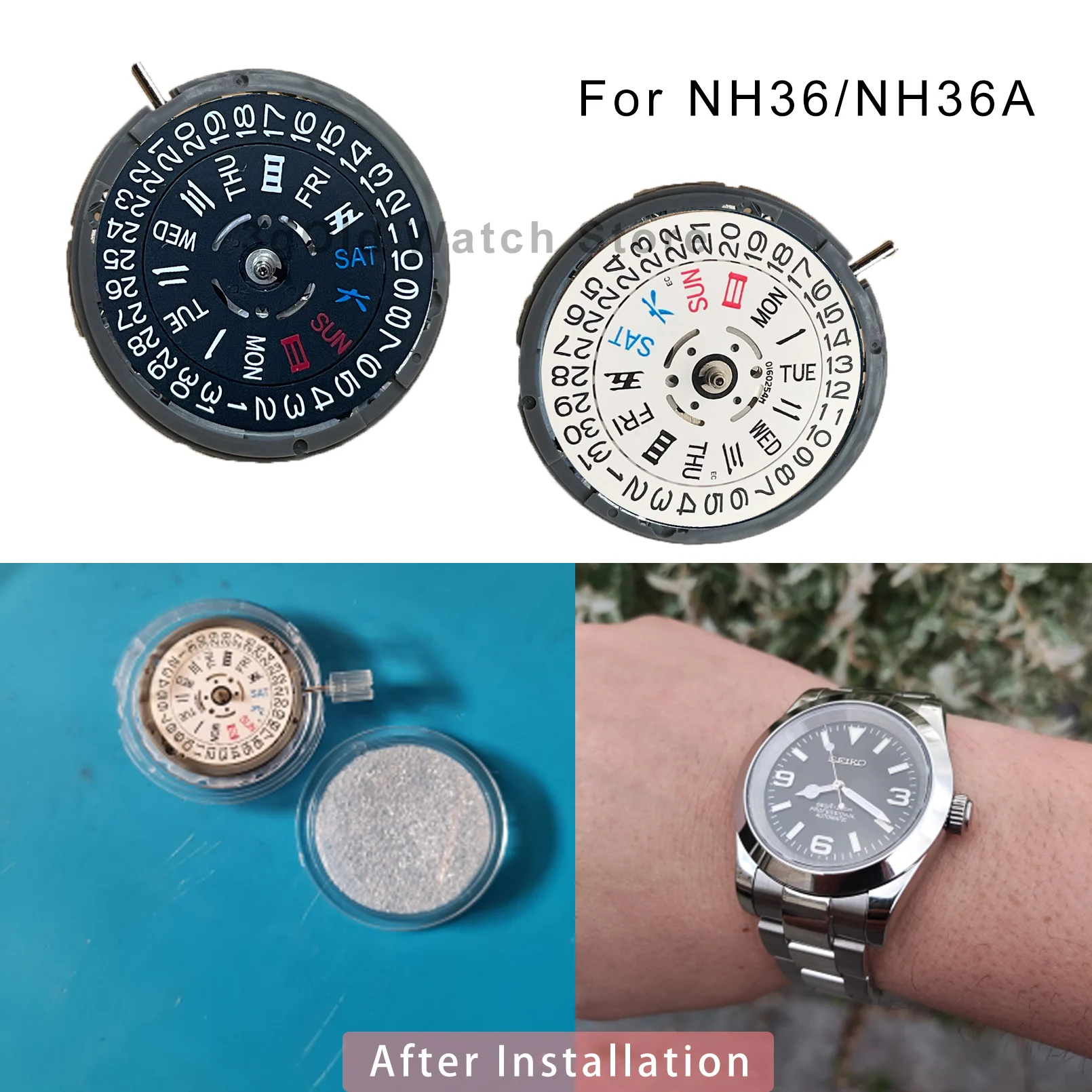 

Автоматический механизм SEIKO NH36NH36A, механические часы с автоподзаводом и быстрой настройкой даты, 24 Драгоценности, замена японских часов