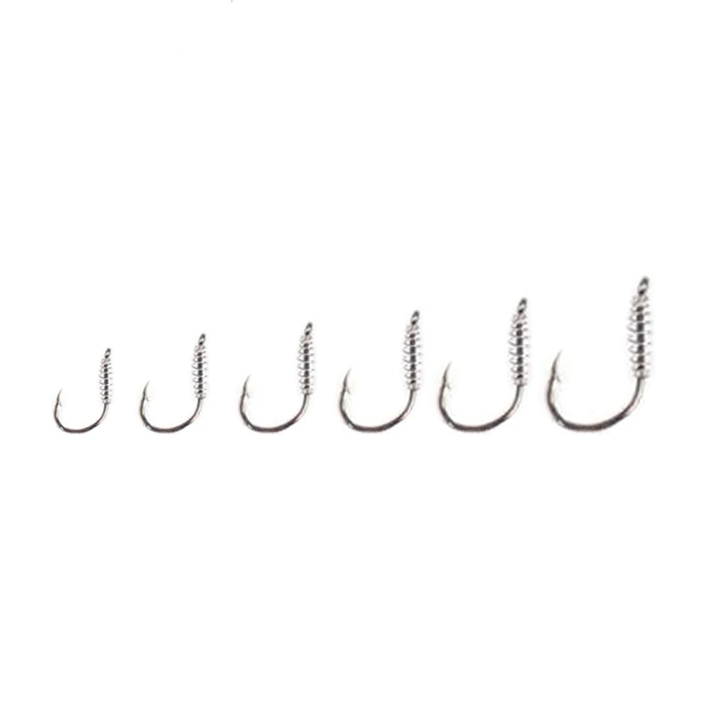 

High Carbon Steel Spring Hook Barbed Swivel Carp Jig Fly Fishing Hooks With Hole For Fishing Tackle Accessories Jig
