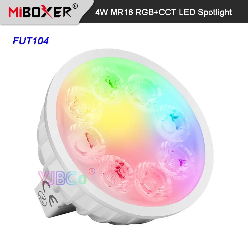 Miboxer FUT104 4 Вт MR16 RGB + CCT светодиодный прожектор 12 В переменного/постоянного тока RGBCCT