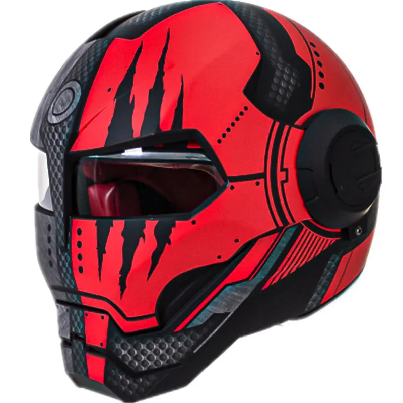 

Electric Motorcycle Cool Retro Trend Cross-country Ghost Face Shaped Helmet