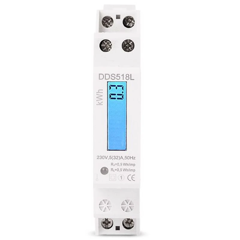 

2X Single Phase LCD Backlit Wattmeter Power Consumption Watt Energy Meter Kwh AC 5-32A 230V 50Hz 110V 60Hz