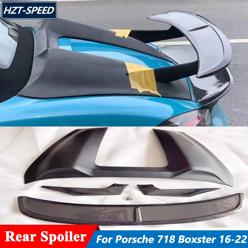 

GT U Стиль углеродное волокно Материал Багажник крыло задний спойлер для Porsche 718 Boxster тюнинг 2016-2022
