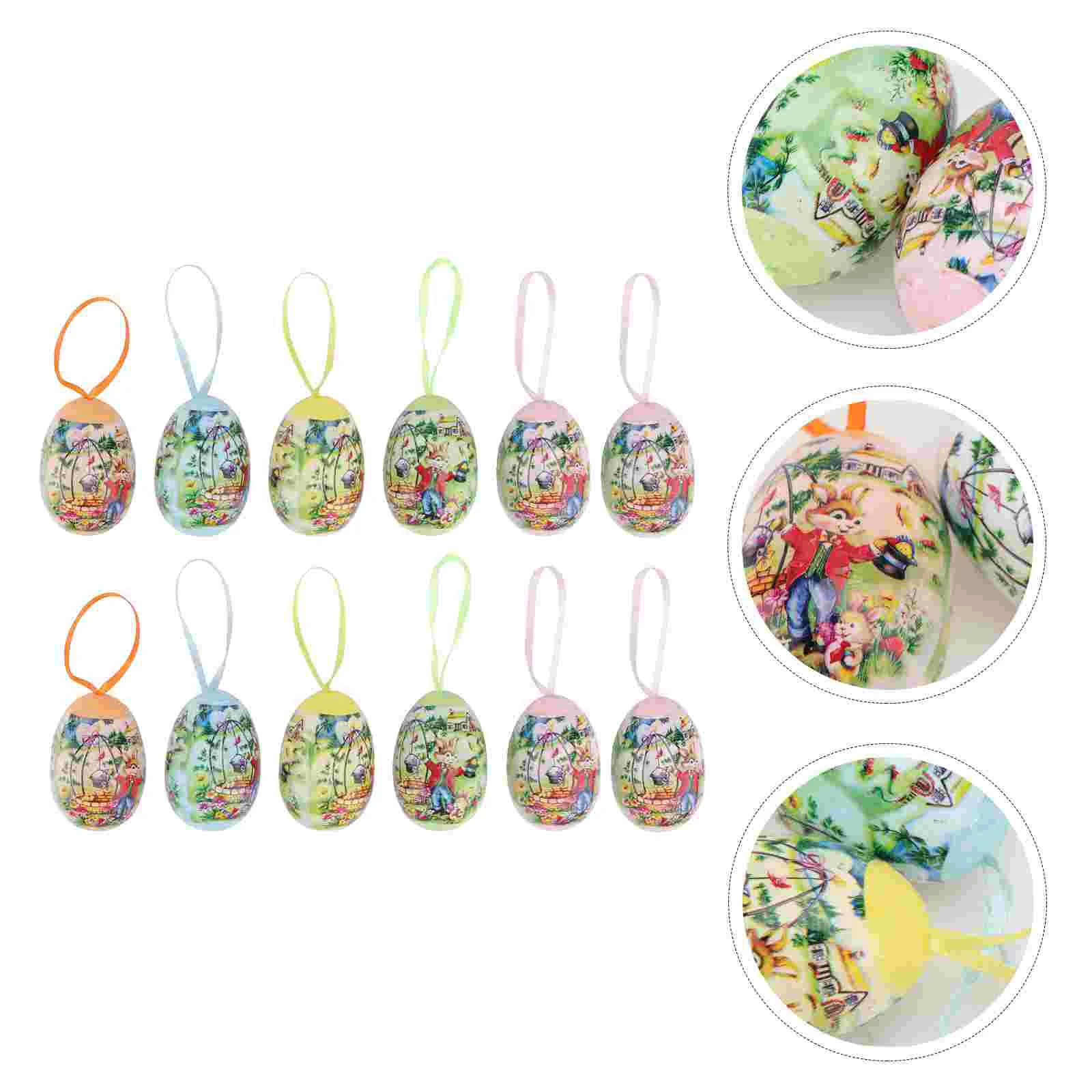 

Easter Egg Eggs Hanging Pendant Decoration Diy Tree Filler Party Decorative Decorating Wreath Ornament Decorations Basket Kids
