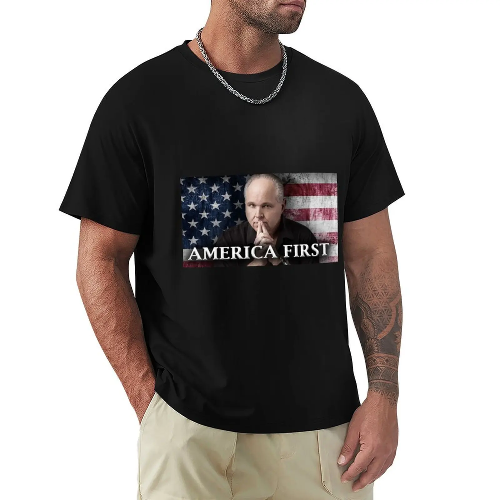 Фото Футболка Design-Rush Limbaugh, праздничная простая футболка №1