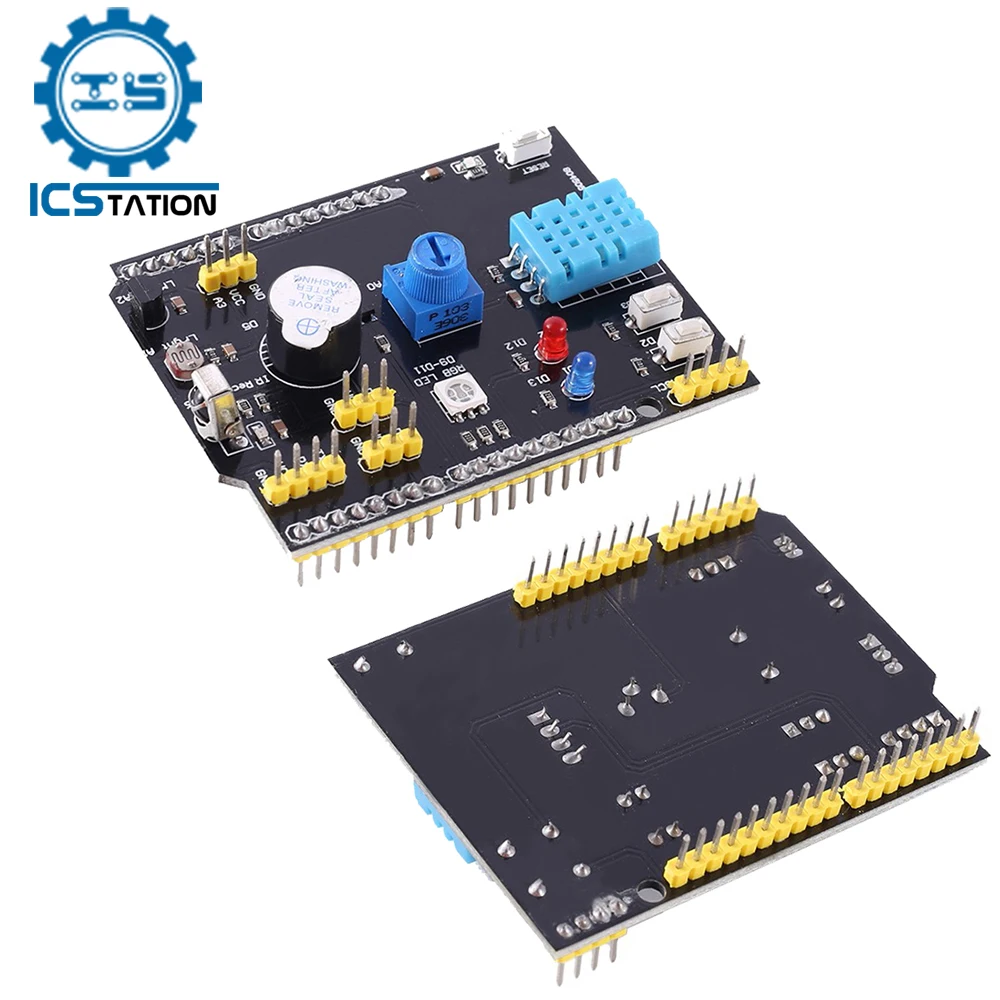 Многофункциональная Плата расширения для Arduino UNO R3 LM35D DHT11 датчик температуры
