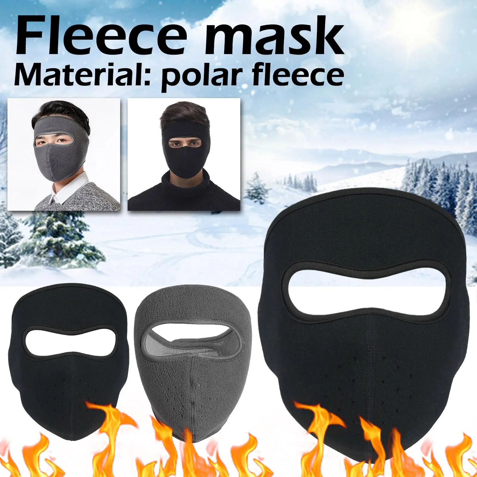 

Fashion Winter Full Face Mask Thermal Fleece Face Cover Neck Warmer Windproof Cold Protection Cycling Snowboard Ski Sport Scarf
