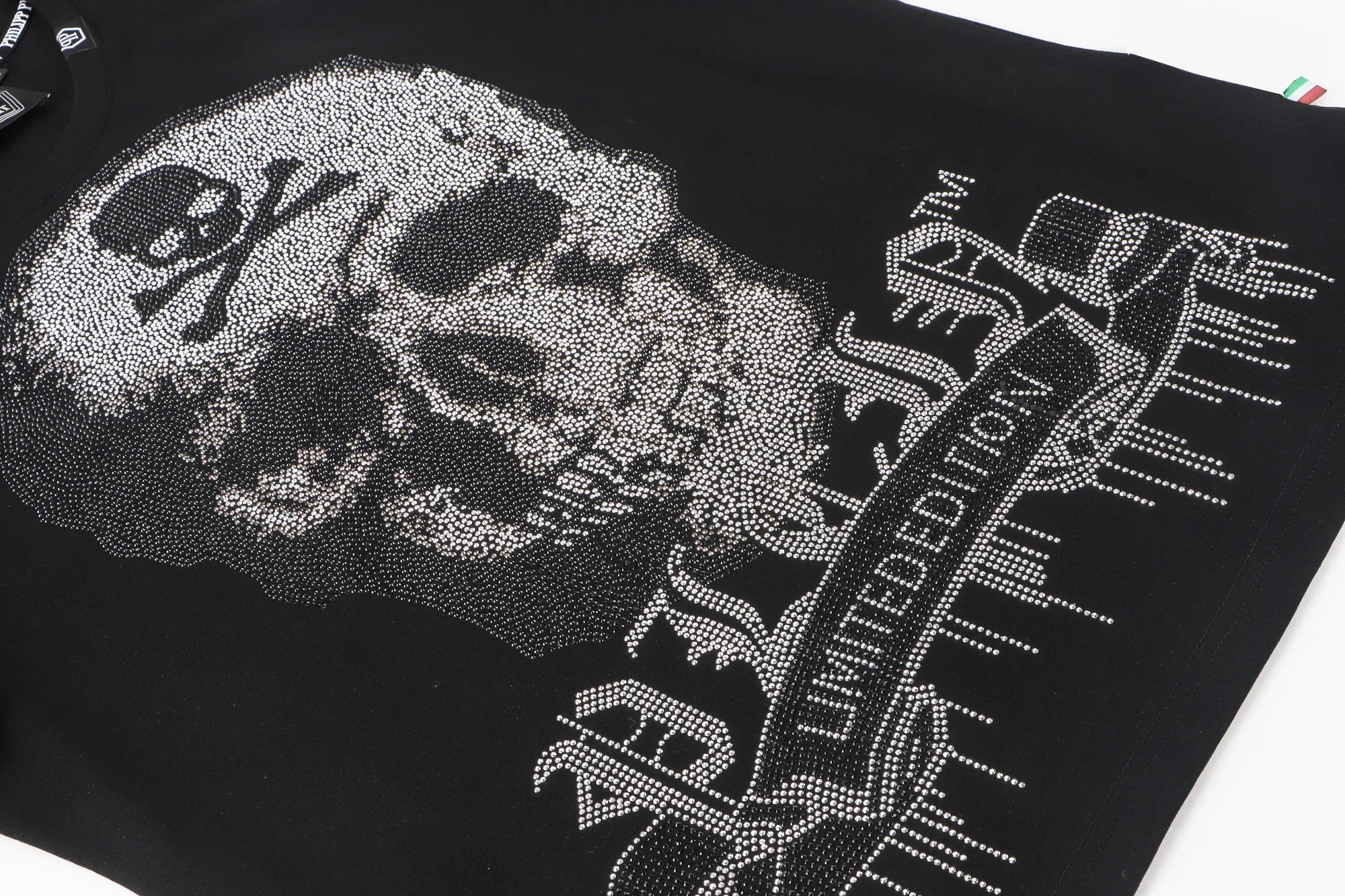 Классические мужские футболки в стиле ретро брендовая футболка Skull Plein хип-хоп