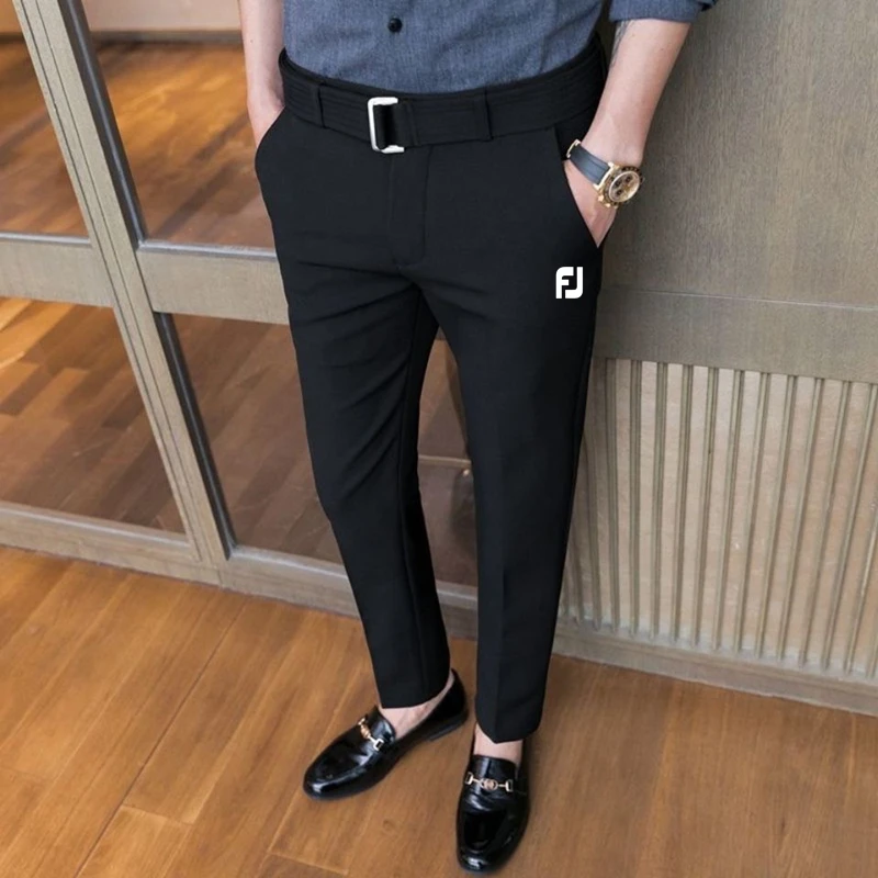 2022 New Autumn Golf Pants Men's Golf Clothing Men Golf Wear Elastic Golf Wear Men Belt Trousers Golf Long Pants Malbon Golf