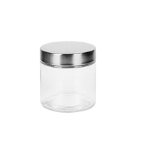 1pc 800ml glass jar clear practical sealed canister container for with metal lid coffee bean loose tea sugar