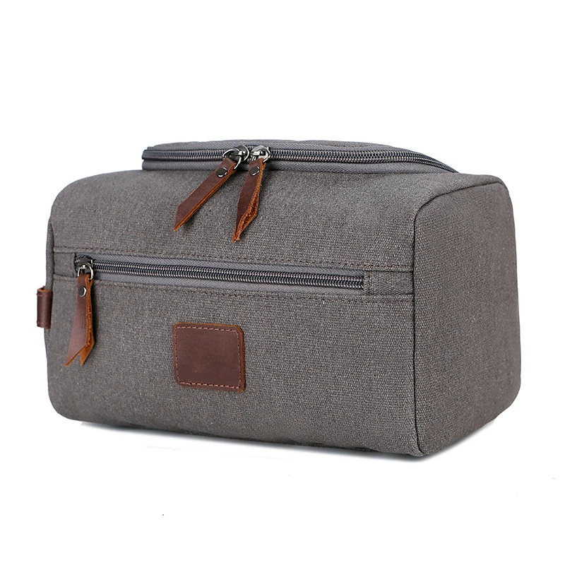 Men Canvas Cosmetic Bag Business Makeup Case Women Travel Make Up Zipper Organizer Storage Pouch Toiletry Wash Bath Kit