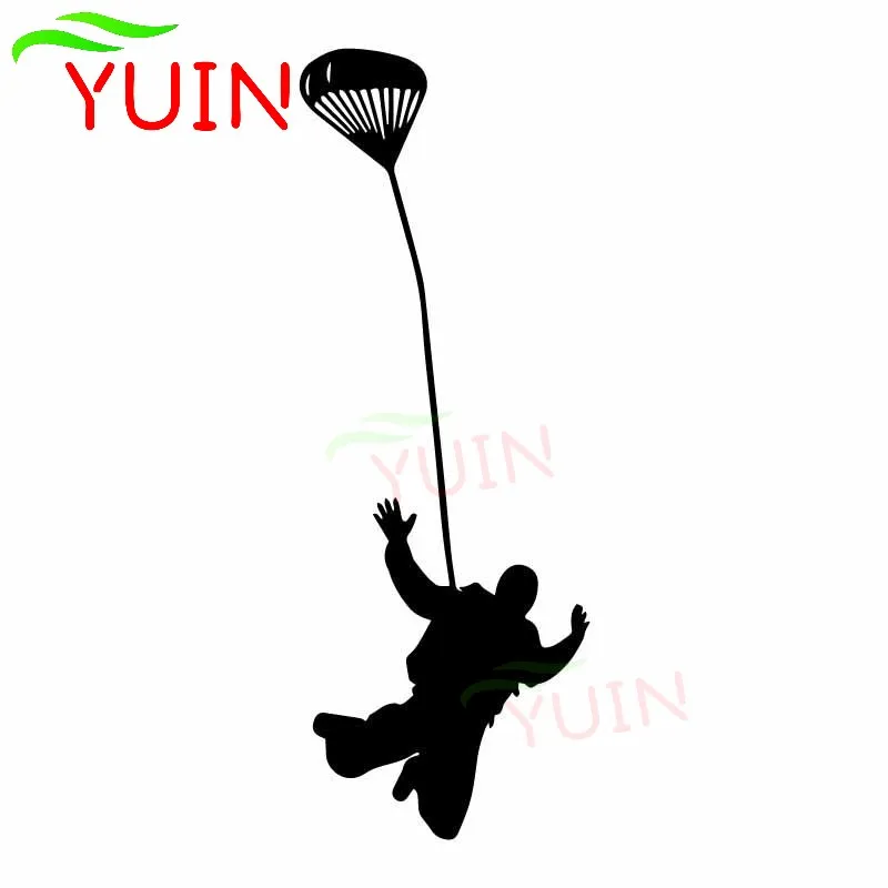 

YUIN Creative Skydiving Men Car Decals Fashion Decoration Personalized PVC Waterproof Sunscreen Stickers Can Be Customized Color