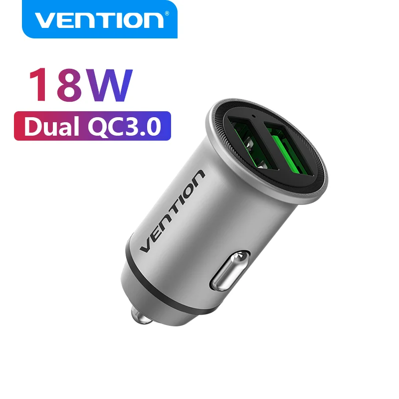 

Автомобильное зарядное устройство с двумя USB-портами, 18 Вт