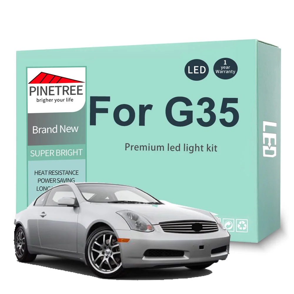 

Canbus LED Bulbs For Infiniti G35 Sedan Coupe 2003 2004 2005 2007 2007 2008 Indoor Map Dome Trunk License Plate Light Bulbss