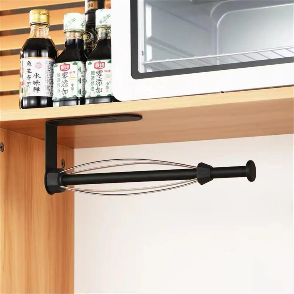 

Self-adhesive Or Drilled Paper Towel Holder Wall Mount Tissue Holder Single Hand Operable Under Cabinet Towel Holder