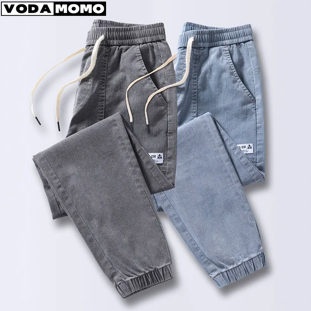 Streetwear Denim Jogger Pants Men Baggy Harem Jeans Men Pant