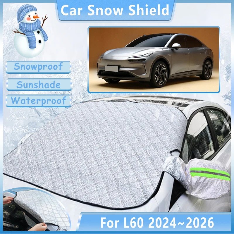 Автомобильный зимний чехол для Onvo L60 2024 2025 2026 зимнее переднее ветровое стекло