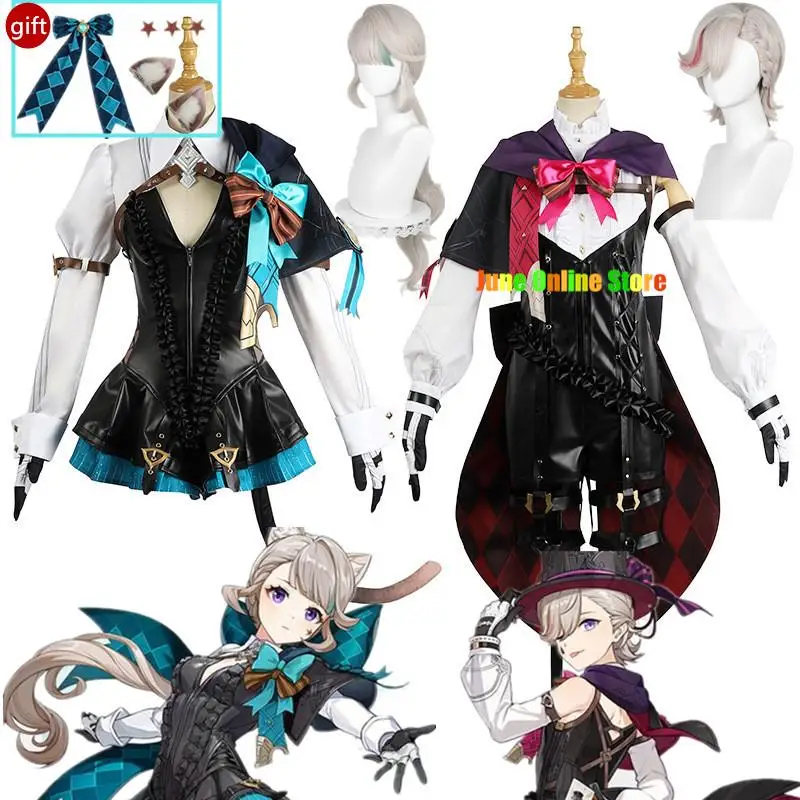

Lynette Lyney Twins Cosplay Costumes Wig Game Genshin Impact Fontaine New Character Cosplay Halloween Carnival Unisex Uniform