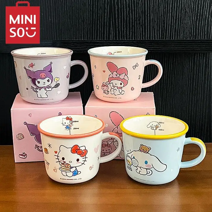 Sanrio мультфильм kuromi 340 мл керамическая кружка домашняя для молока милая