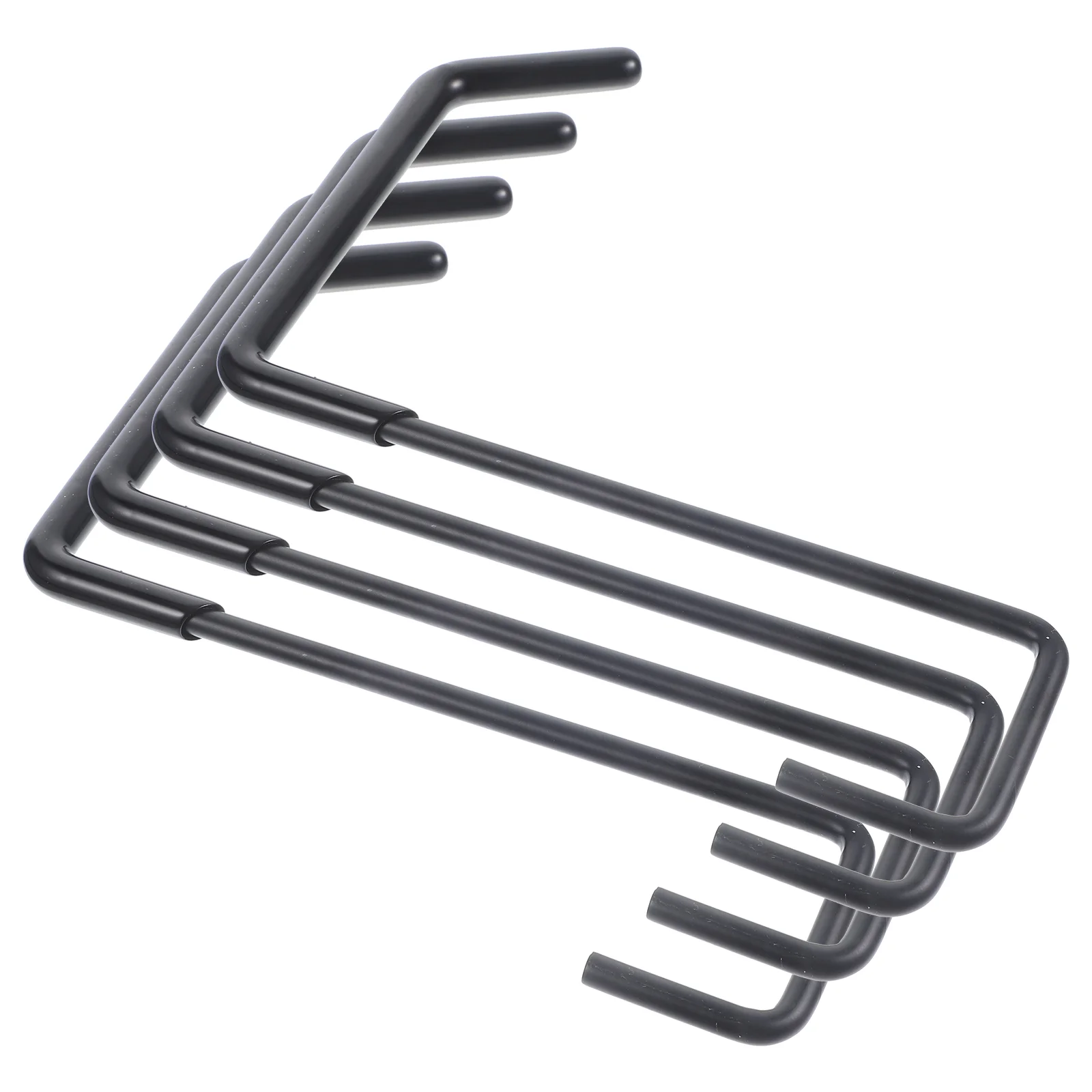 Organizers Garage Warehouse Garden Multi-purpose Nail-free Load-bearing Storage Hook Large 4pcs Black Slatwall Hooks Ladder