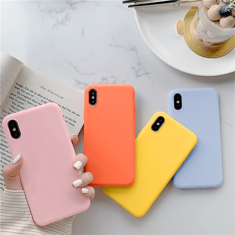 

Slim Matte Case for iPhone XR 11 12 Pro Max X SE 2020 Case Soft TPU Funda iPhone 12 11 Pro Xs SE3 SE2 SE 2022 8 7 6s Plus Cover