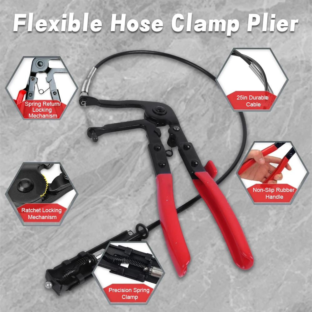Зажимные клещи Гибкий хомут для шланга Тип кабеля кабель Автомобильные хомуты
